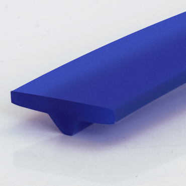 Profilé en T polyuréthane 80 Shore A bleu ultramarine lisse 15x5mm